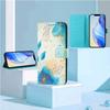 Blue Flower Forest Luxury Painted Leather Case Wallet Book Style Cover for Google Pixel 5,5a 5G/ 6,6a,6 Pro/ 7,7a,7 Pro/ 8,8a,8 Pro /9,9 Pro,9 Pro XL