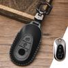 Leather Car Key Case Cover Fob For Mercedes Benz 2020 C /S Class W223 W206 S350 S350L S400 S400L S450 S450L S500 Ring