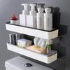 Bathroom Shelves Toilet Storage Cabinet Rack Wall Hanging Punch Free Multifunctional White Bathroom Storage Rack Organizer