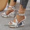 Woman's Wedges Sandals 2024 Summer Fashion Fish Mouth Sandals Plus Size Sexy Closed Toe Sandals Platform Casual Shoes for Women