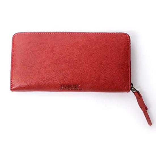 PEANUTS Snoopy FRIEND Round Zipper Long Wallet SNPY-73053 (red)