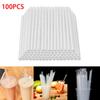 100x Milkshake Bubble Boba Tea Fat Home Dringking Straws Smoothies Disposable Straw