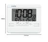 Seiko Clock Table Clock Alarm Clock Wall Clock Digital Temperature and Humidity Display PYXIS Body Size: 9 X 10.5 X 4.2 Cm NR538W