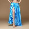 Dancing Side Pulling Long Satin Skirt Lady Belly Dance Skirts Women Sexy Oriental Belly Dance Skirt Professional