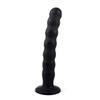 Ifukens Anal Plug Dildo with Suction Cup Anal Beads Anal Plug Vive for Women Silicone Black Sm Anal Set Unisex Length 17cm/21Cm(L)