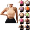 Women's Fashion Thread Yoga Vest Seamless Knit Running Sports Tight Fitness Yoga Vest Top