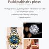 JINSHIDUN New Business and Leisure Ladies Watch Fully Automatic Mechanical Watch Tungsten Steel Double Calendar Luminous Waterproof High-end Watch