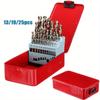 Twist Drill Bit Set of Drills for Hole Punch HSS Titanium Coated Hard Carbide Drilling Woodworking Tools Bits