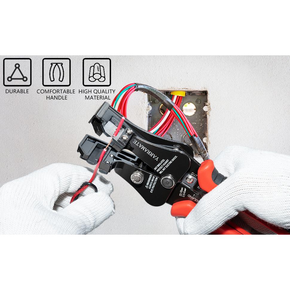 Wire Stripper Universal 3 In 1 Automatic Tool, Wire Crimping Cutting and Stripping Tool, Wire Stripper Wire Range: 18-8AWG