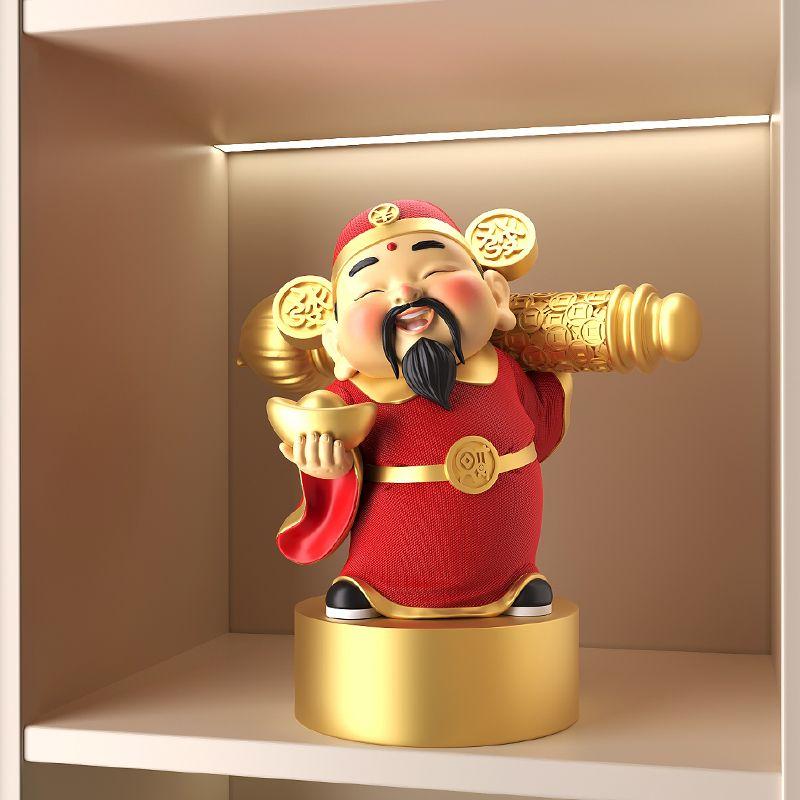 God of Wealth Decoration Company Store Opening Gifts Front Desk Ornament Simple Living Room Household Porch Desktop Decoration