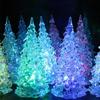 16.5cm LED Christmas Tree Colorful Lighting Battery Operated Faux Crystal Crafts Gifts Scene Layout Acrylic Home Decoration Mini Xmas