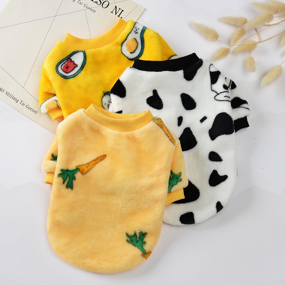 Soft Dog Fleece Pullover Pet Clothes Comfortable Cute Puppy Kitten Coats Sweater for Small Medium Dogs Cats Warm Winter Outfit