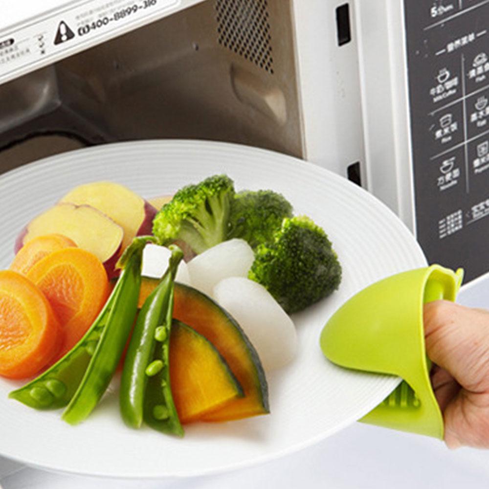 1PCS Silicone Heat-resistant Cooking Pot Holder Oven Baking Glove Pinch Grips Mitts Cooking Tool MIT