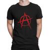 Anarchy Anarchist Symbols Red Tshirt Homme Men's Clothing Polyester T Shirt for Men