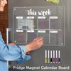 Fridge Magnet Calendar Board Weekly Planner Reusable Dry Erase Magnetic Whiteboard Acrylic Fridge Sticker Message Menu Gadgets
