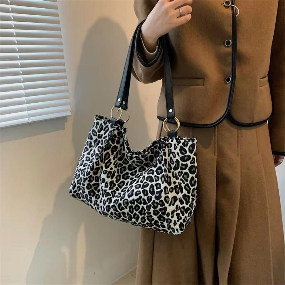 Y2k Single Shoulder Bag Street Style Women Handbags Fashion Leopard Tote Bag  Outdoor
