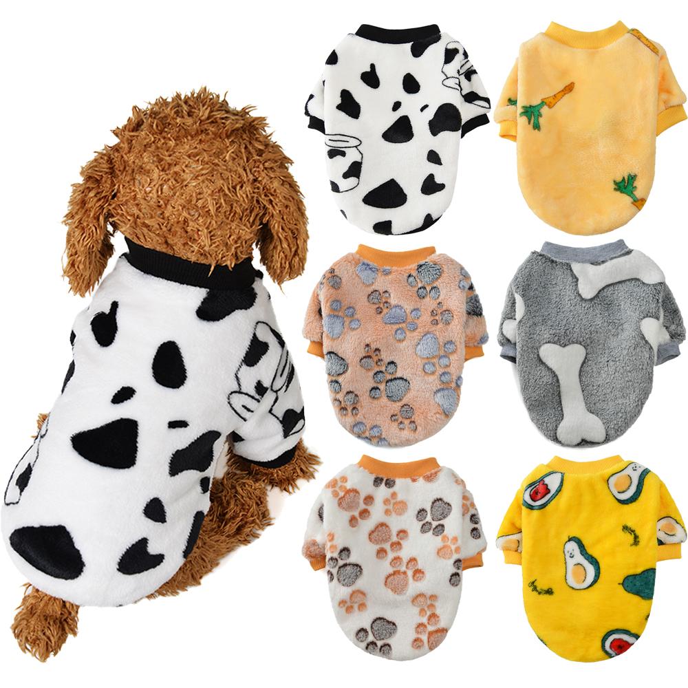 Soft Dog Fleece Pullover Pet Clothes Comfortable Cute Puppy Kitten Coats Sweater for Small Medium Dogs Cats Warm Winter Outfit