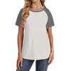 Women's Short Sleeve T Shirts Round Neck Cute Tunic Tops Basic Tees Blouses Loose Fit Pullover