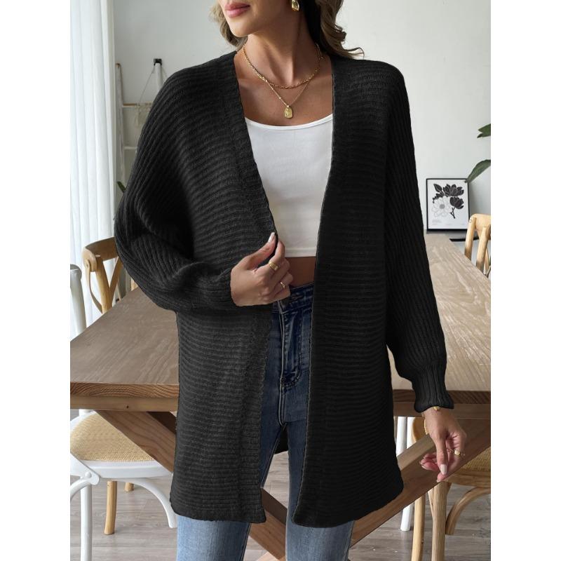 Women's Autumn and Winter Casual Solid Color Cardigan Sweater