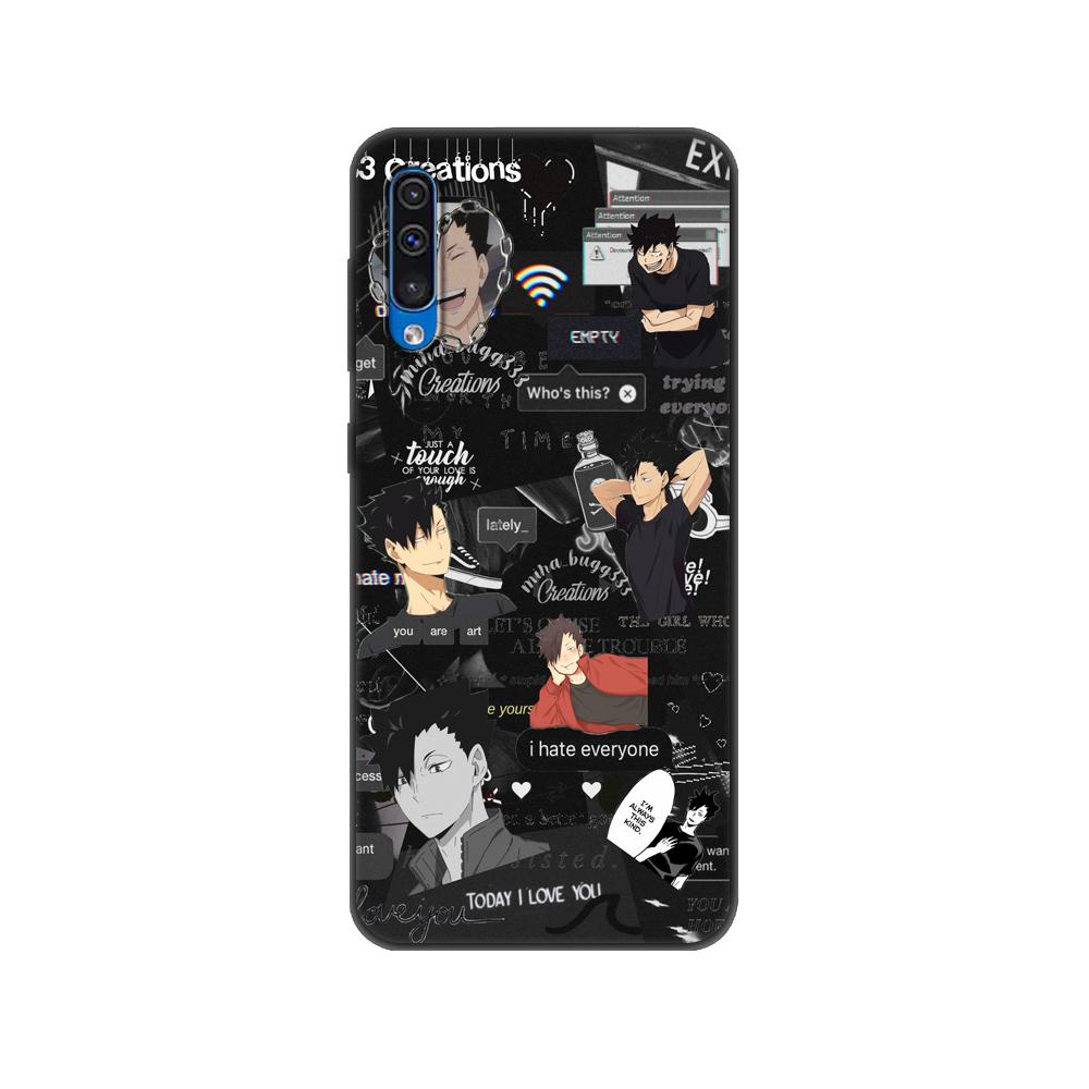 Black Tpu Case For Samsung Galaxy A50 50S A30S A10 A01 A11 A21S A31 A41 A51 A71 M21 M30S S10 LITE Cover Sakusa Kiyoomi Haikyuu