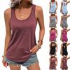 Tank Top For Women Summer Outfits V Neck T Shirts Trendy Eyelet Sleeveless Basic Beach Vacation Clothes