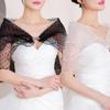 1PC Wedding Shawl Tulle Shawl Cloak Dropship Polka Dot Dress Accessories Diamond Button Rhinestone Bowknot Prom Capelet
