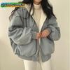 Winter Clothes Women Thicken Warm Parkas Oversized Kawaii Hooded Coat Ladie Korean Fashion Casual Loose Zip Up Jackets For Women