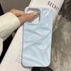 Luxury 3D Wrinkle Case For iPhone 16 15 14 Plus Pro Max 12 11 13 Candy Solid Color Wave Pattern Soft Silicone Aesthetic Cover