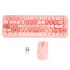 USB Keyboard Mouse 2.4G Wireless 68 Keys Low Consumption Retro Cute ABS Gaming Keyboard Mouse for