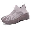 Outdoor Casual Running Shoes Men Slip-On Knitted Socks Sneakers Breathable Lightweight Mesh Lazy Shoes Easy Wear Rubber Outsole