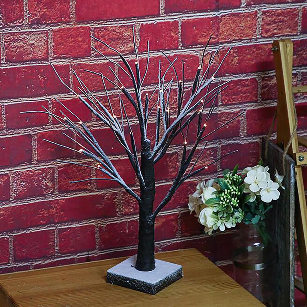 Световое дерево с естественной текстурой, предустановленные теплые белые светодиодные фонари, украшение для дома