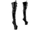 20cm Pole Dance High Heels Sexy Cross Lace Waterproof Platform Night Catwalk Boots Plus Size Shoes