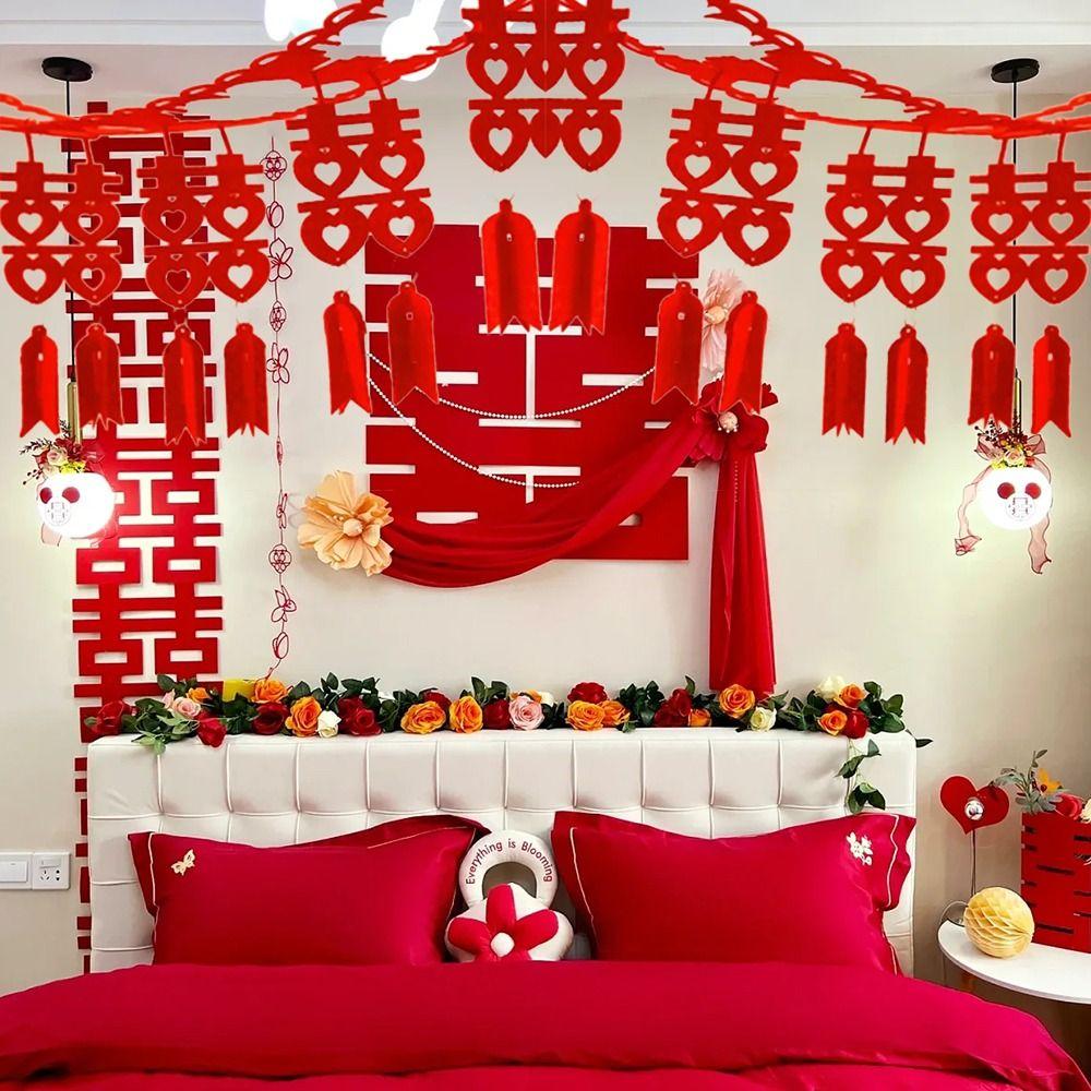 Chinese Style Chinese Marriages Hanging Banner DIY Wall Ornament New Year Party Decorations
