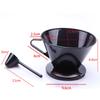 Reusable Plastic Coffee Cone Cup Coffee Filter Holder Maker Pour Over Coffee Cup Dripper Mesh Strainer With Measuring Spoon