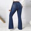 Girls Fashion Stretch High Waist Slim Slim Slim Pants New Back Pocket Embroidered Jeans