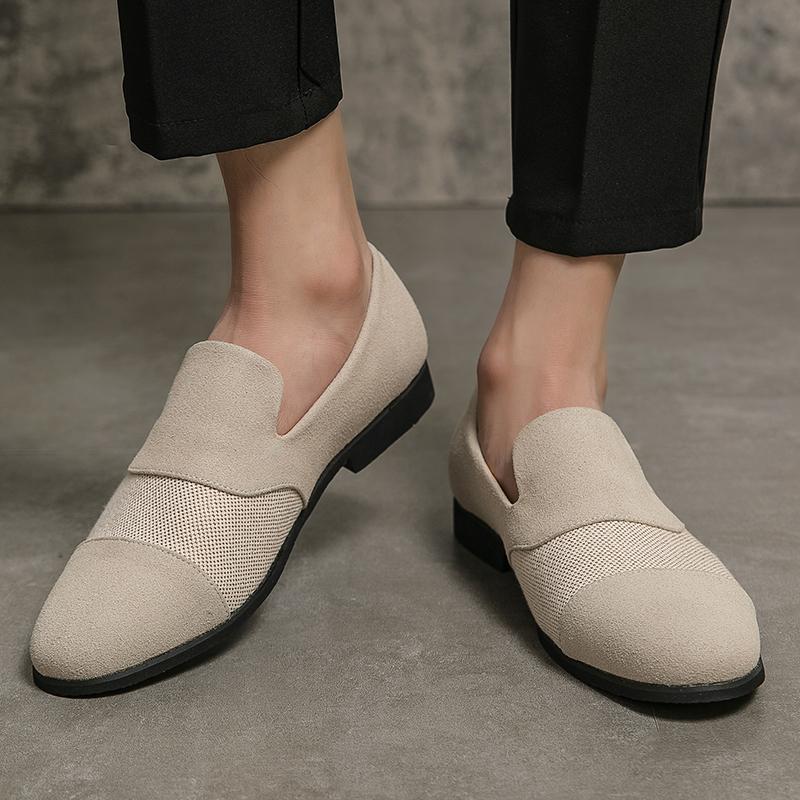 Fashion Leather Shoes Men Loafers Outdoor Fashion Slip On Soft Leather Casual Men Shoes Breathable Shoes Men Flats Walking Footwear