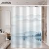Bathroom Thickened Waterproof Curtain Mildew Proof Shower Curtain Shower Partition Curtain Shower Curtain Bathroom Curtain Free Perforation
