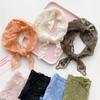 Cotton Linen Lace Triangular Scarf For Women In Spring Autumn And Summer Small Floral Small Scarf Headband Decoration Thin Style Wrapped Silk Scarf