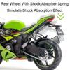 1/12 Kawasaki NIJIA ZX6R Motorcycle Alloy Car Toy Model Front Wheel Left Right Steering Rear Wheel Suspension Vehicle Kids' Gift