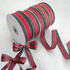 25Yards/Roll Red Green Ribbons DIY Crafts Gift Packaging Floral Decor Christmas 2.5cm Gift Box Decorative for Cake Box Bows