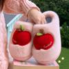 Apple Cotton Slippers Women's Autumn and Winter New Indoor Home Fleece Warm Couple Thick-soled Plush Cotton Shoes Men