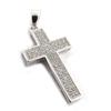 [K5906] - White 'Cross' Silver Pendant