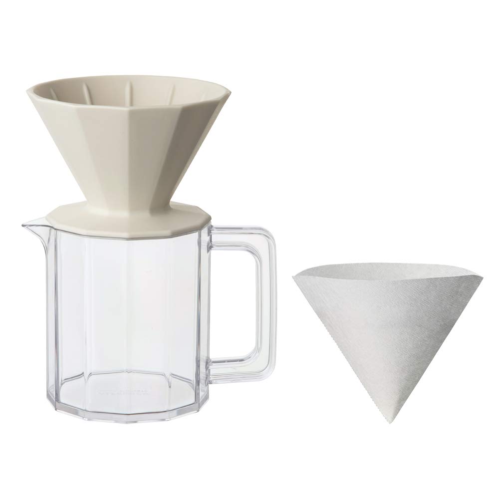 Kinto ALFRESCO Brewer Jug Set 4cups Beige Dishwasher Safe Outdoor 20732