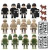 Military 12pcs Special Forces Gun Modern Soldier Police MOC SWAT Military Weapons MiniFigures Building Block Kids Toys