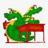 Clip Art Dragon Cartoon Iron On Heat Transfer Printing Vinyl Patches Sticker for Clothes DIY Appliques Washable Patches