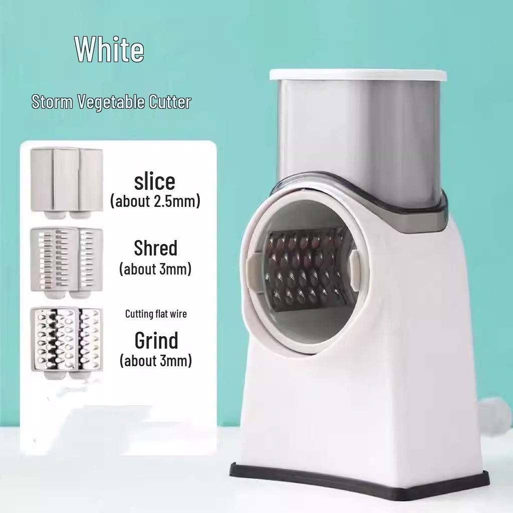 Storm Hand-Crank Vegetable Cutter: Julienne Slicer & Grater for Potatoes and Carrots