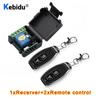 Kebidu 433 Mhz DC12V 10A 1 CH Relay Remote Control Switch Receiver + 2 Learning Code Transmitter Wireless Universal Remote Control for Garage Door
