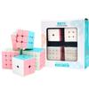 4pcs Speed Cube Set Moyu MofangJiaoshi 2x2 3x3 4x4 5x5 Meilong Magic Cube Gift Packing Children Kids Educational Toy