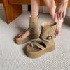 Thick-soled Heightening Sandals Women's Summer New Toe Muffin Beach Boots Fashionable Versatile Fashion Shoes