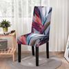 Elastic Dining Chair Cover Strech Leaf Print Chair Slipcover Seat Covers Kitchen Stools Protector Home Party Banquet Decor